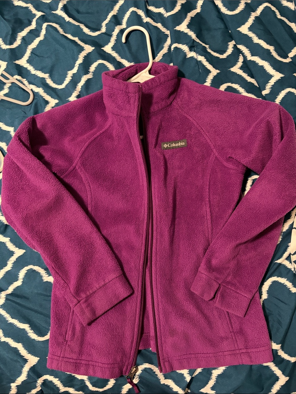 Columbia Girls' Magenta Full-Zip Fleece Jacket